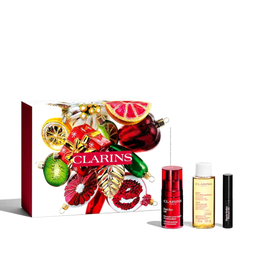 CLARINS SET Total Eye Lift 15ml + Cleansing Oil 50ml + WonderPerfect Mascara 3ml-outpack