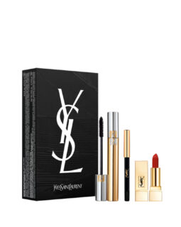 YVES SAINT LAURENT SET Mascara Volume Effect Faux Cils + Mini Rouge Pur Couture