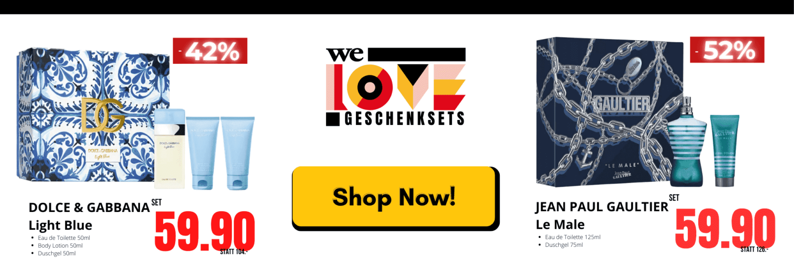 We Love Giftset - Free Shop Swiss - Shop now!