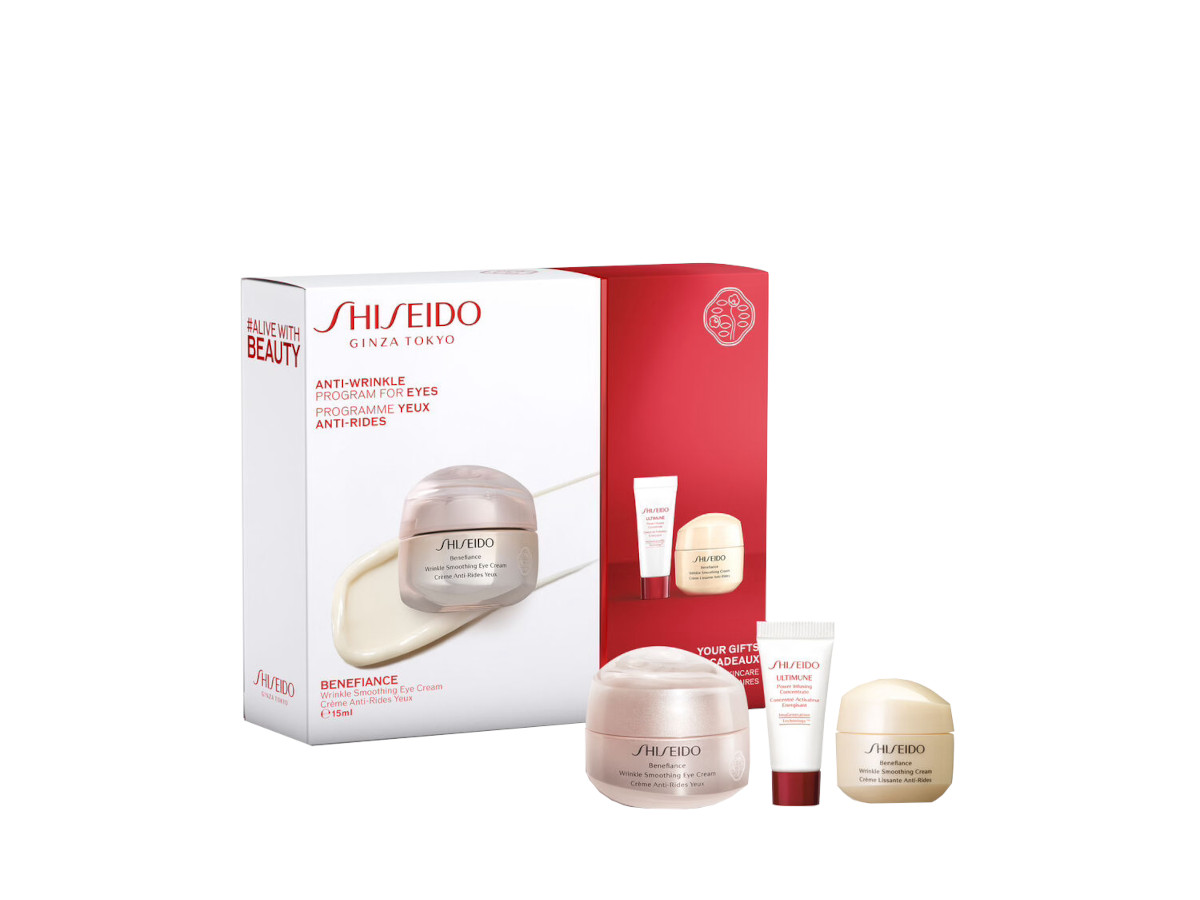 SHISEIDO SET Benefiance Wrinkle Smoothing Eye Cream 15ml + Ultimune Power