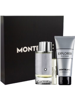 MONT BLANC SET Explorer Platinum Men Eau de Parfum Vapo 100ml +Mini7.5ml+SG100ml