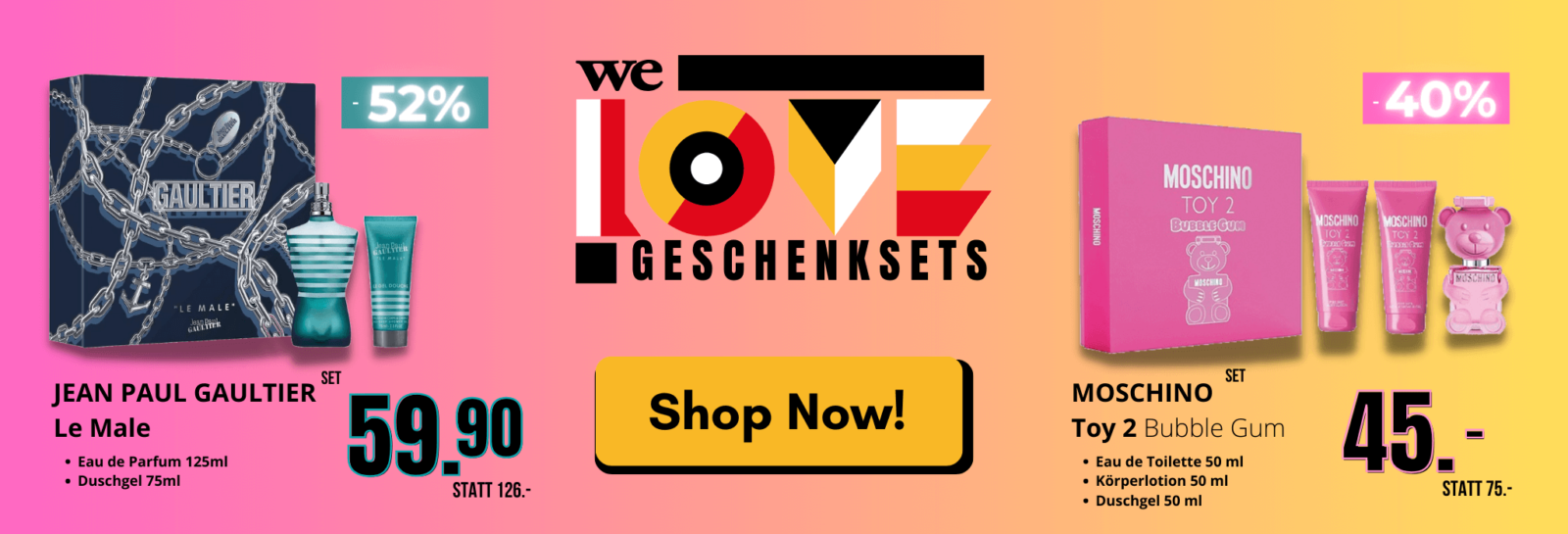 We Love Geschenksets - Free Shop Swiss Aktionen