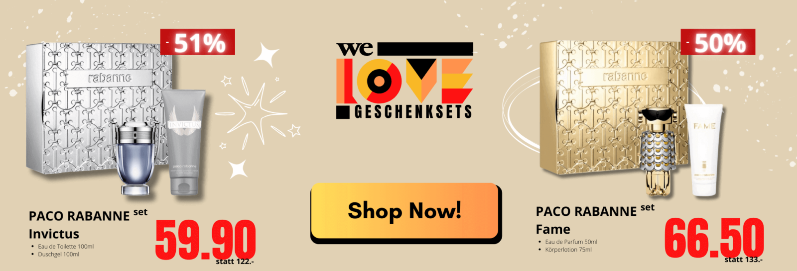 We Love Geschenksets - Free Shop Swiss Aktionen