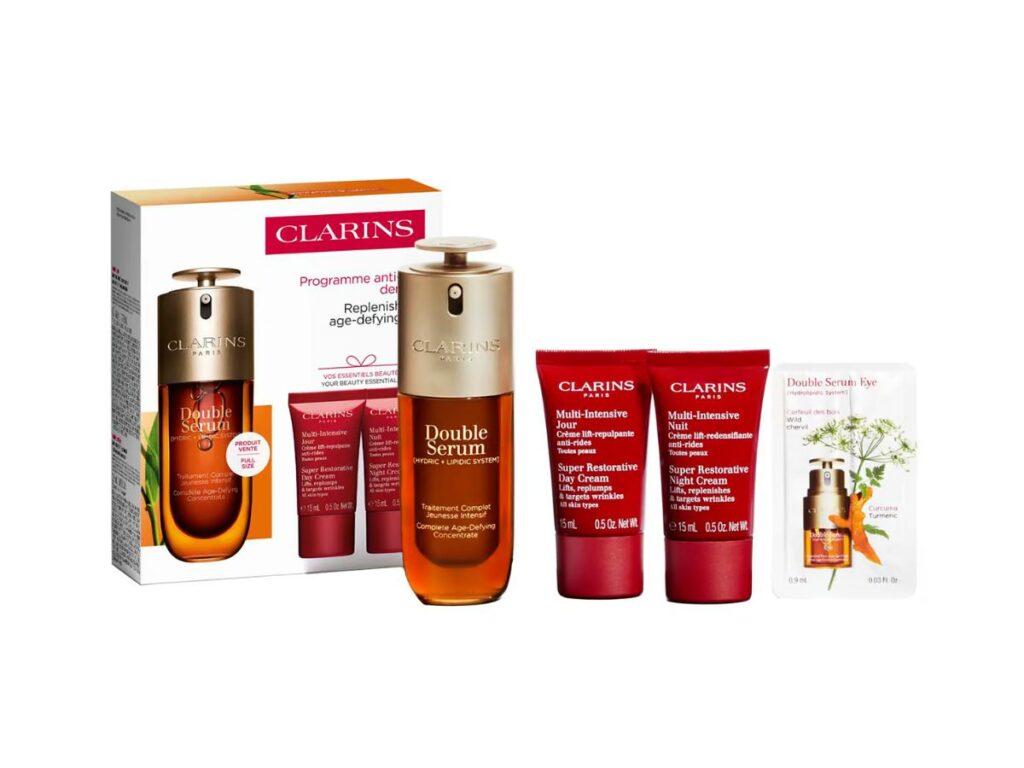 CLARINS SET Double Serum Complete Age Defying Concentrate 50ml M I Jour 15ml