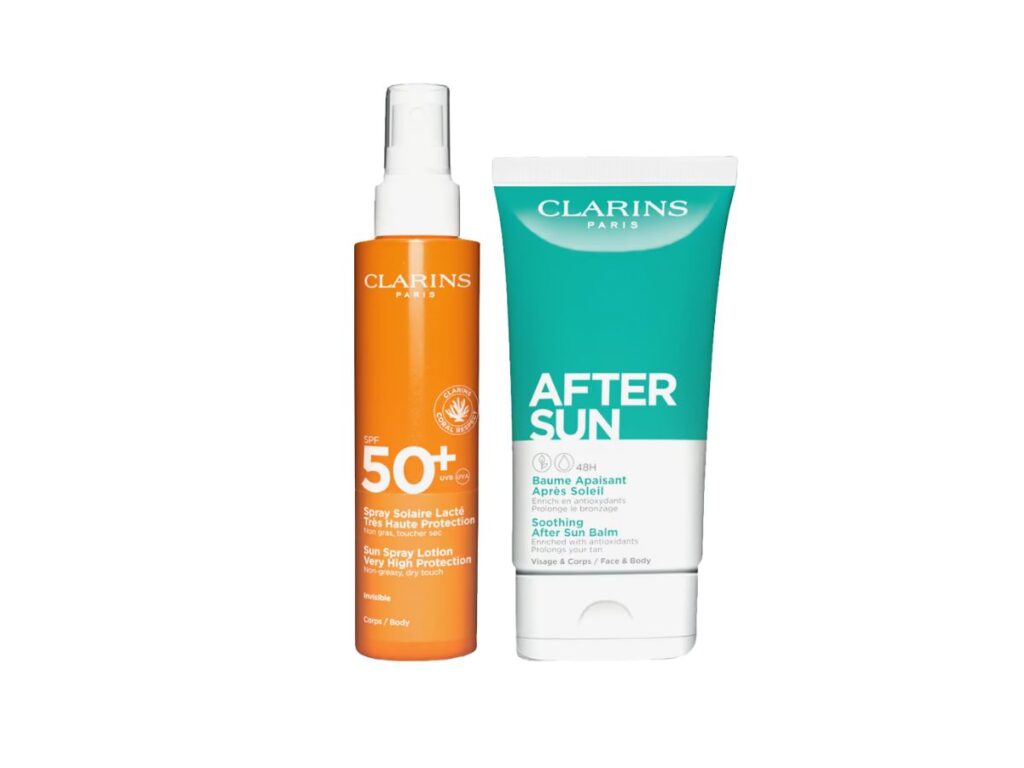 CLARINS SET Spray Solaire Lacte SPF50+ + Baume Apaisant 48H 150ml