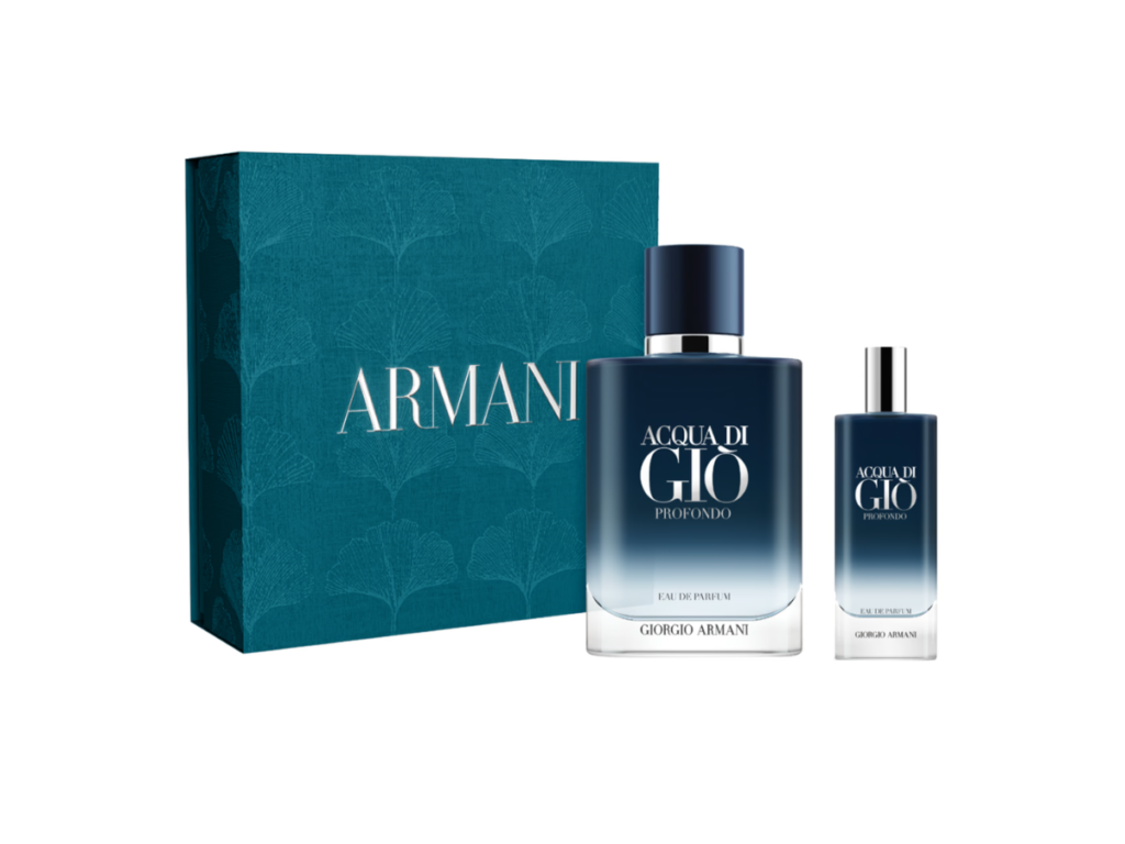 GIORGIO ARMANI SET Acqua di Gio' Homme Profondo Eau de Parfum Vapo 100ml+EdP15ml