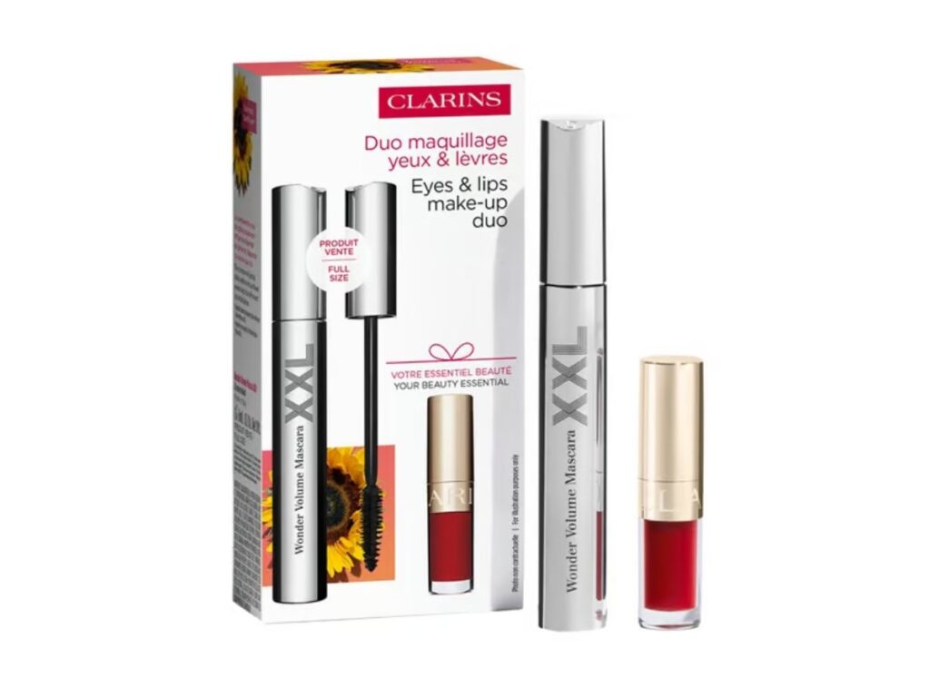 CLARINS SET Mascara Wonder Volume XXL 8ml + Mini Lip Oil 03