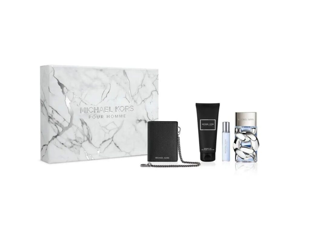 MICHAEL KORS SET Pour Homme Eau de Parfum Vapo 100ml+SG 100ml+Mini 10ml+Wallet