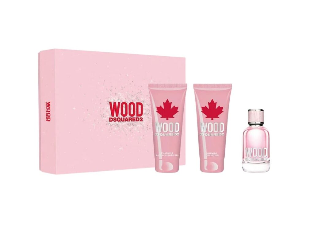 DSQUARED2 SET Wood pour Femme Eau De Toilette Vapo 50ml + SG 100ml + BL 100ml