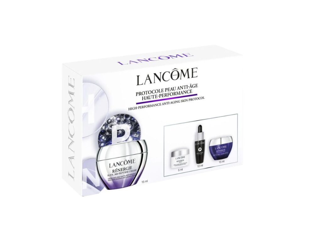 LANCOME SET Renergie H.P.N.300 Peptide Cream 15ml + Renergie Eye Cream 5ml ++ Genifique Ultimate Serum 10ml + Renergie Creme Multi-Lift Night Cream 15ml