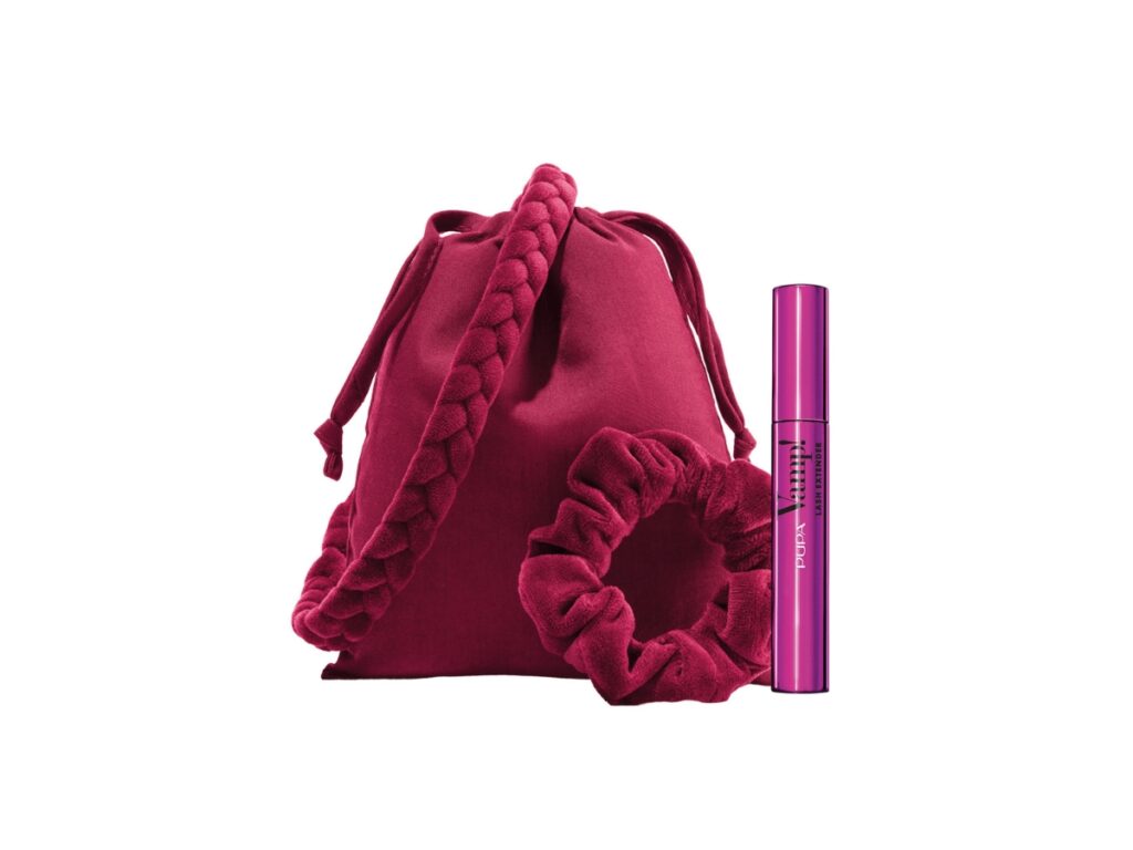 PUPA SET Vamp! Mascara Lash Extender 14ml + Hair Band +Velvet Pochette+Scrunchie
