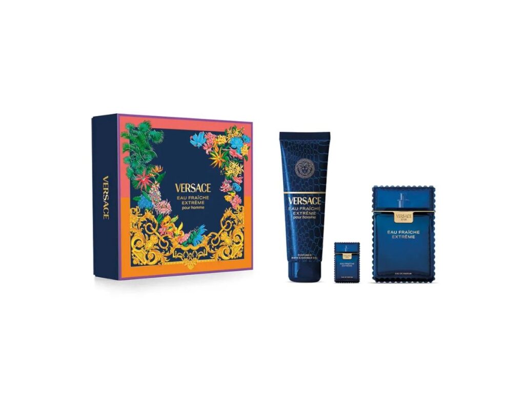 5010636-VERSACE SET Eau Fraiche Extreme Pour Homme EdP Vapo 100m+B&SG 150ml+Mini EdP 5ml