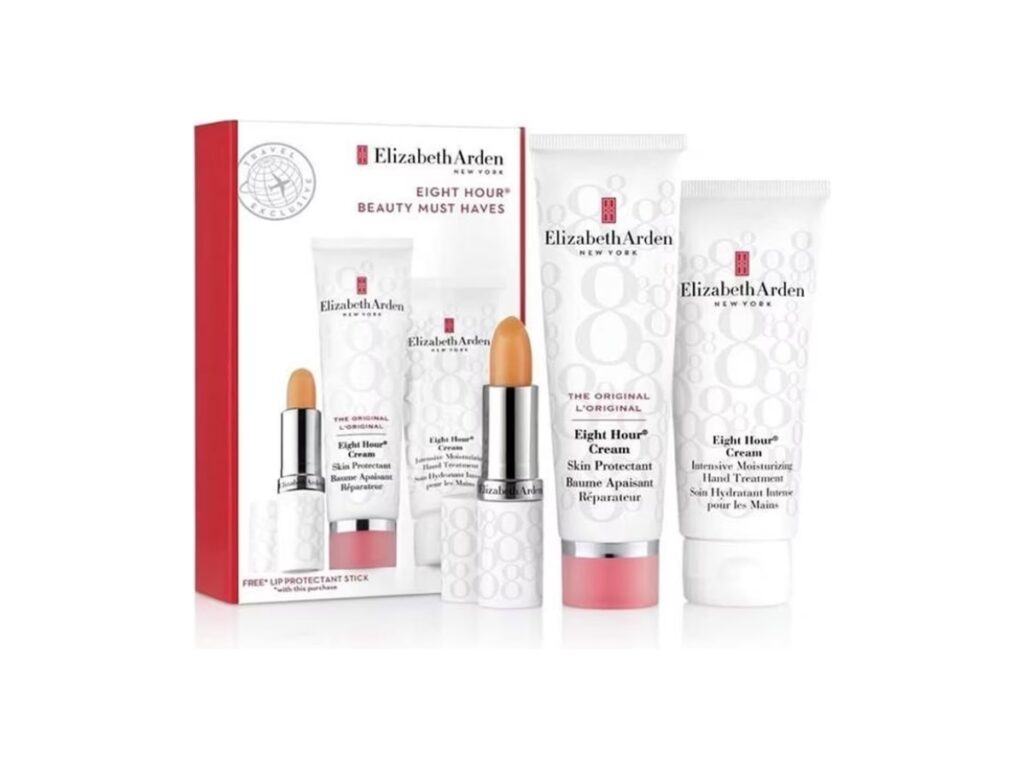 ELIZABETH ARDEN SET Eight Hour Cream Skin Protectant 50ml+ 50ml Hand Cream + Lip