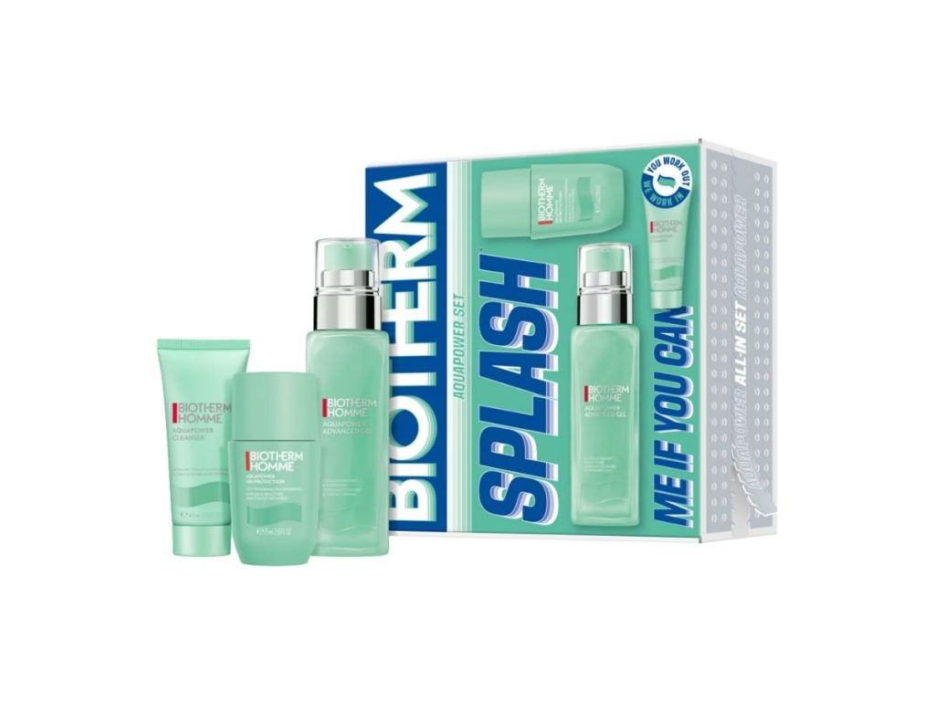 BIOTHERM SET Homme Aquapower Comfort Gel PS 75ml+Deo Roll-on 75ml+Cleanser 40ml - Free Shop Swiss