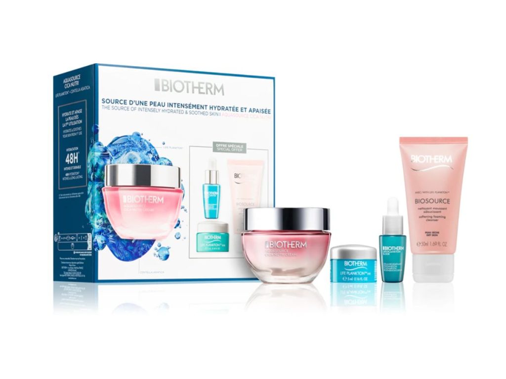 BIOTHERM SET Aquasource Cica Nutri Creme 50ml+Micellar Water 30ml+Lait Corp 50ml (1)