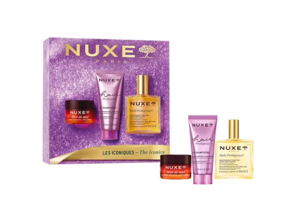 NUXE SET Huile Prodigieuse Vapo 50ml + Reve de Miel Baume Levres 15g +