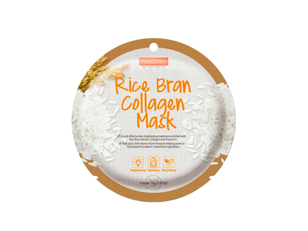 PUREDERM Rice Bran Collagen Mask 1EA