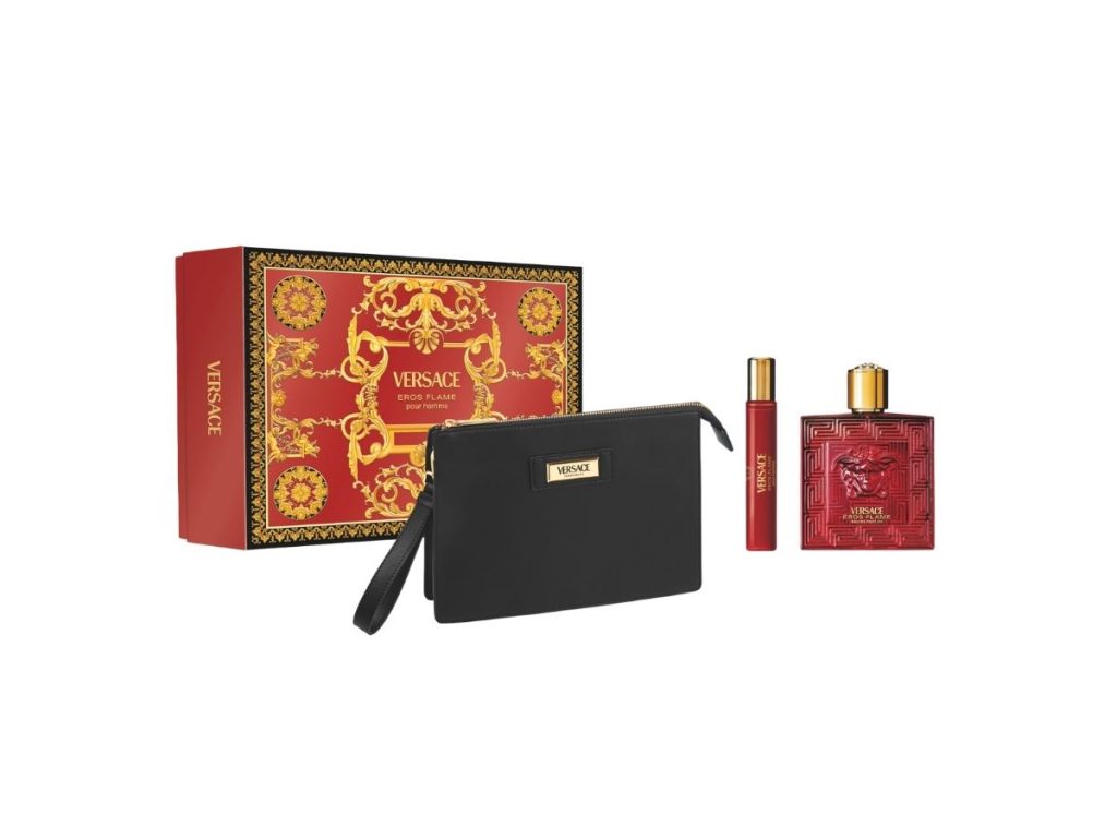 VERSACE SET Eros Flame Eau de Parfum Vapo 100ml + EdP 10ml + Bag